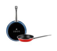 Set 2pc sartén (20cm azul + 24cm rojo) acero esmaltado, aptas para inducción, colección Rainbow CASA BENETTON