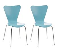 Set 2x sillas de visita calisto madera azul claro 49x45x85 cm