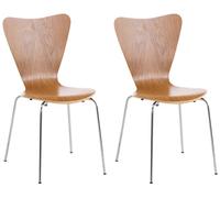 Set 2x sillas de visita calisto madera roble 49x45x85 cm