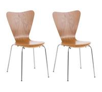 Set 2x Sillas De Visita Calisto Madera Roble 49x45x85 Cm Clp