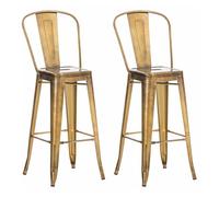 Set 2x taburete industrial aiden 44x52x115 cm