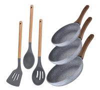San Ignacio 3 Sartenes 22/26/28 + Set Utensilios, Daimiel, Aluminio Forjado, Inducción