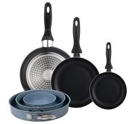 Set 3 sartenes Wellhome 16/20/24 aluminio prensado+Delantal de Cocina Gris oscuro 100% Algodón 75x80cm WH Set3 Mold