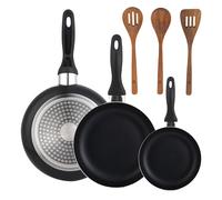 Set 3 sartenes Wellhome 16/20/24 aluminio prensado+Delantal de Cocina Gris oscuro 100% Algodón 75x80cm WH Set3 UtMd