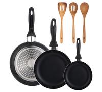 Set 3 sartenes Wellhome 16/20/24 aluminio prensado+Delantal de Cocina Gris oscuro 100% Algodón 75x80cm Pk9938.