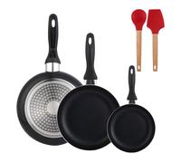 Set 3 sartenes Wellhome 16/20/24 aluminio prensado+Delantal de Cocina Gris oscuro 100% Algodón 75x80cm Pk9953.