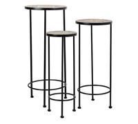 Set 3 soportes de mosaico y metal rojo