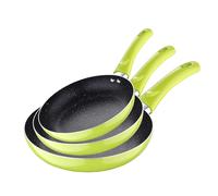 Set 3pc sartenes (16,20,24cm) aluminio prensado alu, apto para inducción Navy black Molen 20/24/28