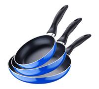 Set 3pc sartenes (16,20,24cm) aluminio prensado alu, apto para inducción Navy black NavyParadise