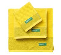 Set 3pcs toallas de baño (30x50+50x90+70x140cm) 450 gsm 100% algodon amarillo CASA BENETTON