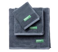 Set 3pcs toallas de baño (30x50+50x90+70x140cm) 450 gsm 100%algodon gris oscuro CASA BENETTON