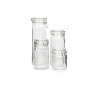 Cofan Set 4 Frascos Vidrio para Almacenamiento – Cierre Hermético – 750–1150–1500–2100 ml