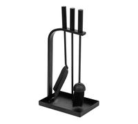 Set 4 herramientas de metal para la chimenea de metal negras