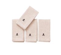 Set 4 servilletas 40x40cm lino y poliester 230GSM con logo bordado Scalpers Home
