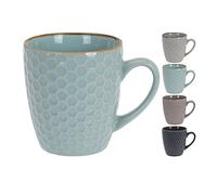 Excellent Houseware – Set de 4 tazas de café de gres 300 ml colores surtidos