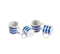 Scalpers Set 4 tazas rayas 36 eramica rayas mediterranean Home