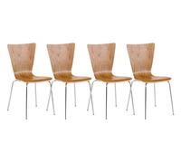 Set 4x sillas de visita aaron madera roble 50x43x84 cm