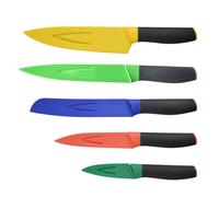 Set 5 cuchillos de cocina con funda/protector CASA BENETTON