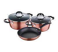 Set 5pc batería de cocina aluminio forjado, inducción