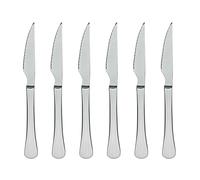 Set 6 cuchillos chuleteros color plata Bergner coleccion Munich