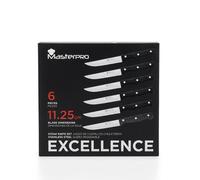Set 6 Cuchillos Chuleteros de Acero Inoxidable 11,25 cm MASTERPRO Excellence