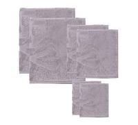 Set 6 de toallas de baño calavera (2x tocador 30x50cm + 2x manos 50x90cm + 2x baño 70x140cm) 100%algodón gris scalpers home
