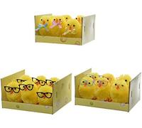 Set 6 pollitos chenille de pascua 4cm
