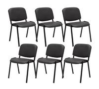 Set 6 Sillas De Conferencia Ken En Cuero Pu Simil Cuero Gris 53x53x83 Cm Clp