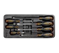 Set 7 Destornilladores Planos SL Acero S2 Puntas Magnéticas NEO 84-231