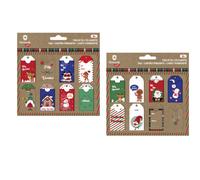Set 8 tarjetas colgantes navidad bismark 332872