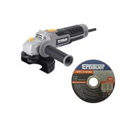Set amoladora 750w titan y pack 5 discos erbauer