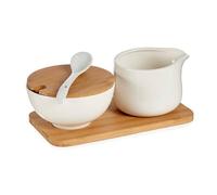 Set azucarero y lechera ceramica y bambu colección VESSIA