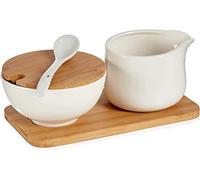 Set azucarero y lechera ceramica y bambu VESSIA