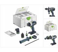Set básico Festool TPC 18/4: taladro atornillador a batería de 18 V, 75 Nm (577625), sin escobillas + Systainer - sin batería, sin cargador