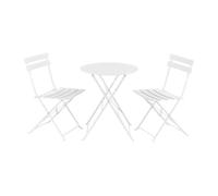 Set bistro caprile 3-piezas plegables 71 x 60 cm - blanco [en.casa]