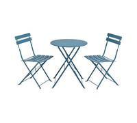 Set bistro caprile 3-piezas plegables 71 x 60 cm - turquesa [en.casa]