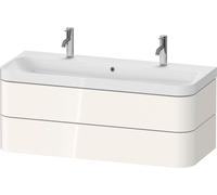 Set c-bonded Duravit Happy D.2 Plus suspendido, 1175x490mm, 2 cajones, 1 agujero para grifo, HP4379O22220000, Color: Decoración blanca de alto brillo