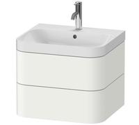 Set c-bonded Duravit Happy D.2 Plus suspendido, 575x490mm, 2 cajones, 1 agujero para grifo, HP4345O8484, Color: Decoración blanco supermate