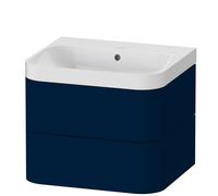 Set c-bonded Duravit Happy D.2 Plus suspendido, 575x490mm, 2 cajones, sin agujero para grifo, HP4345N9898, Color: Seda azul noche lacado mate