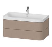Set c-bonded Duravit Happy D.2 Plus suspendido, 975x490mm, 2 cajones, 1 agujero para grifo, HP4348O7575, Color: Decoración de lino