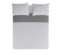 Set cama (funda nórdica 260x240cm + 2 fundas almohada 50x105cm) 100% algodón gris oscuro & gris claro calaveras scalpers home