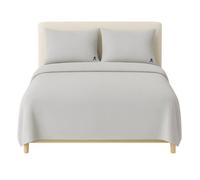 Set cama waffle (funda nordica 260x240cm + 2 fundas almohada 50x105cm) 100% algodón 144gsm gris cierre de botone shaze scalpers home