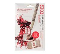 Set creativo sakura art kit samurai (pigma micron 05 negro + gelly rol