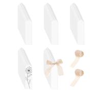 Set de 100 marcadores de página de acrílico transparente, con 2 rollos de cinta