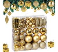 Set de 103 bolas del árbol de Navidad Dorado