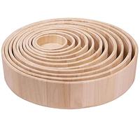 Set de 11 bandejas madera de balsa redondas