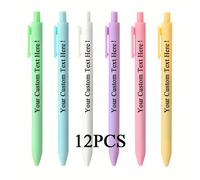 Set de 12 bolígrafos de gel personalizados, ideales para firmas, fiestas, , notas de reuniones y uso promocional, perfectos para familiares, y de trabajo
