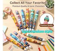 Set de 12 bolígrafos retráctiles de Disney Zootopia 2 Nick y Judy | Punta | Bolígrafos de plástico coloridos para y | Regalo ideal para fans de Disney para , Navidad y