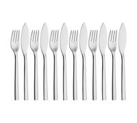 Set de 12 Piezas para Pescado Nuova de WMF - 6 Cuchillos y 6 Tenedores de Acero Inoxidable 18/10 Cromargan®