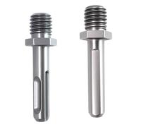 Set de 2 adaptadores M14 para coronas de diamante, SDS Plus 10 mm y vástago triangular 10 mm, acero al carbono, para perforar granito, cemento, vidrio, ladrillo y azulejos con taladros eléctricos